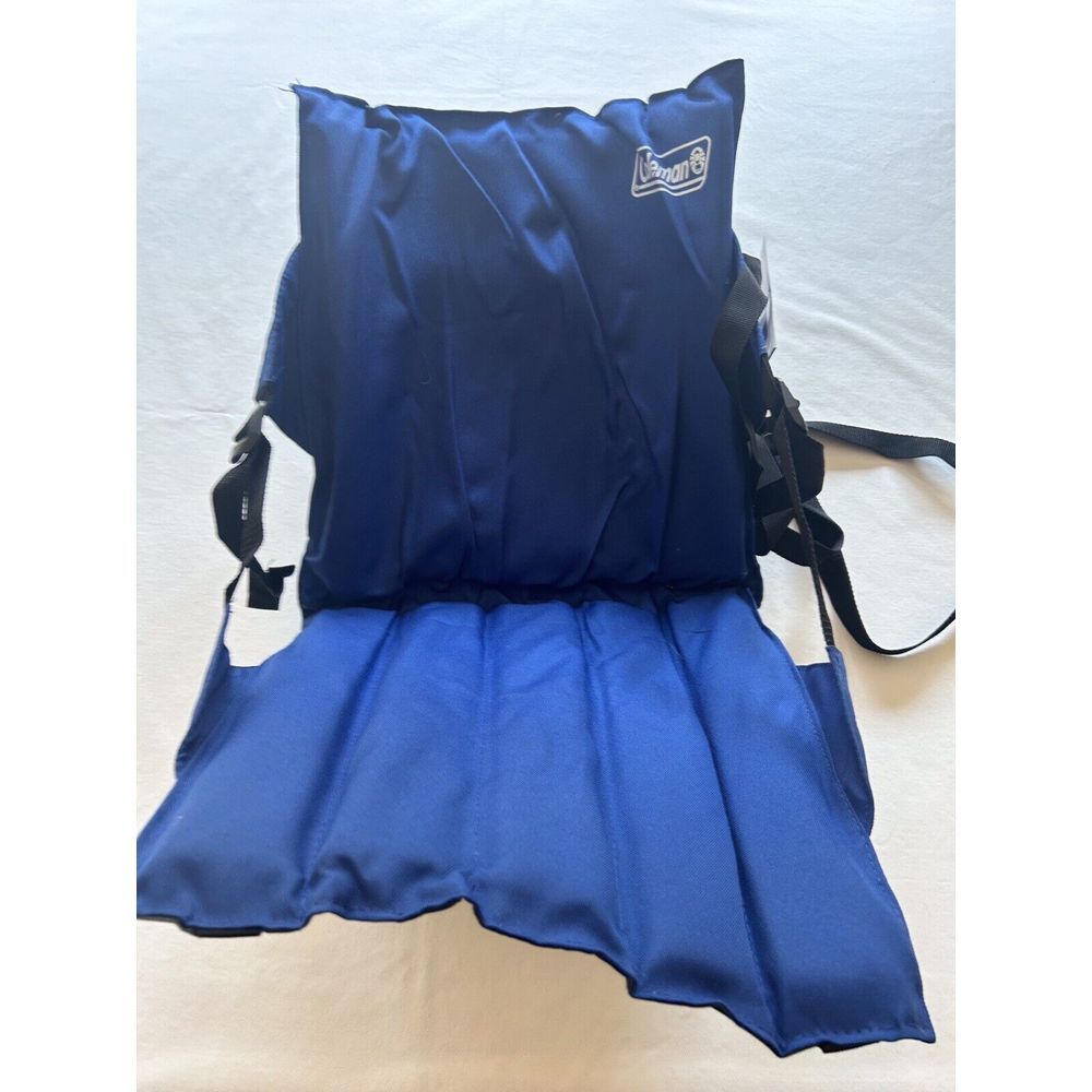 Coleman Portable Stadium Seat Bleacher Cushion with Backrest Lightweight Navy